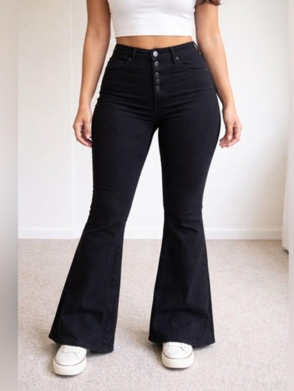 American Eagle Black Highest Rise Flare Jeans